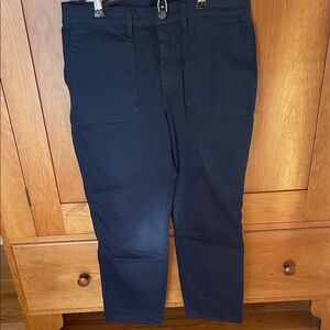 J. Crew Women's Navy Straight-Leg Chinos